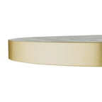 Bolero Pre-Drilled Round Table Top Chevron Design - 600mm