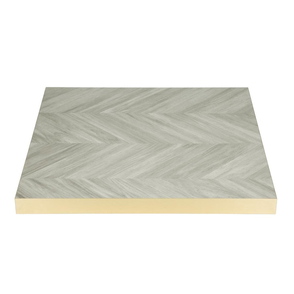 Bolero Pre-Drilled Table Top Chevron Design - 700mm