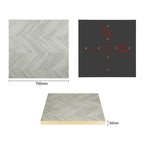 Bolero Pre-Drilled Table Top Chevron Design - 700mm