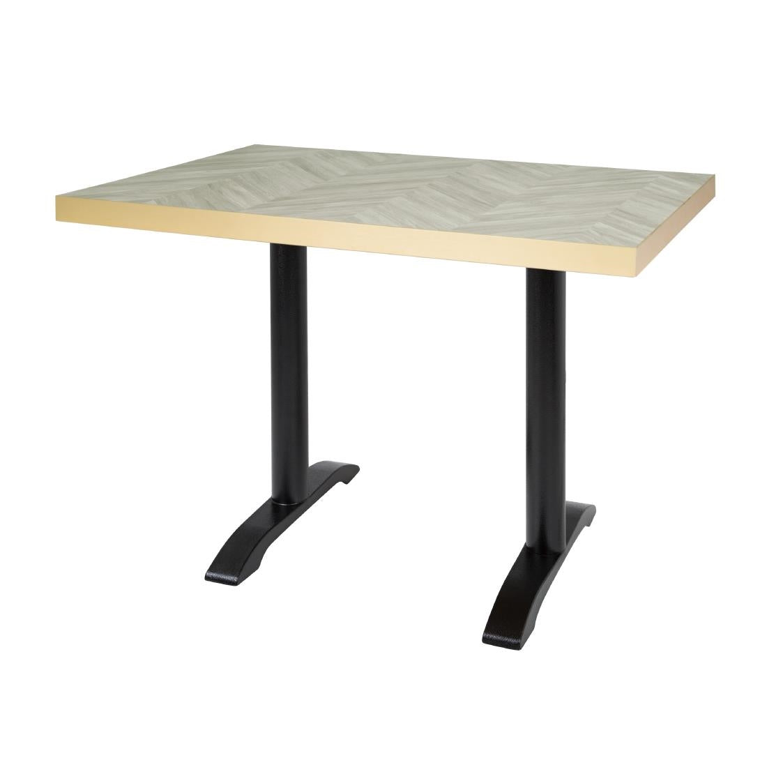 Bolero Rectangular Table Top Chevron Design - 1100x700mm