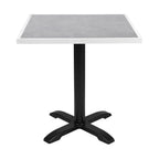 Bolero Light Grey Stone Effect Outdoor Fibre Glass Table Top White Trim - 700mm