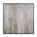 Bolero Wood Grain Effect Outdoor Fibre Glass Table Top Grey Trim - 700mm