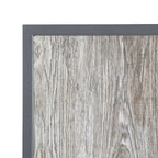 Bolero Wood Grain Effect Outdoor Fibre Glass Table Top Grey Trim - 700mm