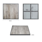 Bolero Wood Grain Effect Outdoor Fibre Glass Table Top Grey Trim - 700mm