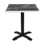 Bolero Dark Granite Effect Outdoor Fibre Glass Table Top White Trim - 700mm