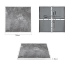 Bolero Dark Stone Effect Outdoor Fibre Glass Table Top White Trim - 700mm