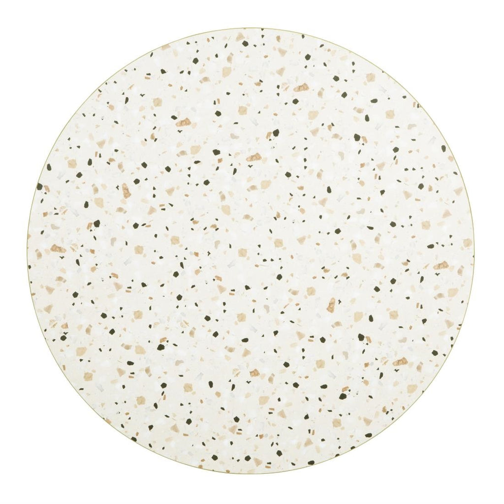 Bolero Terrazzo Style Round Table Top - 600mm