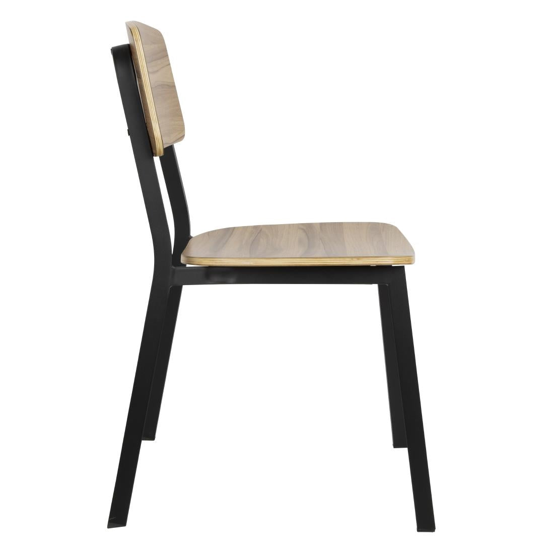 Bolero Beaufort Wooden Interior Dining Chairs (Pack 2)