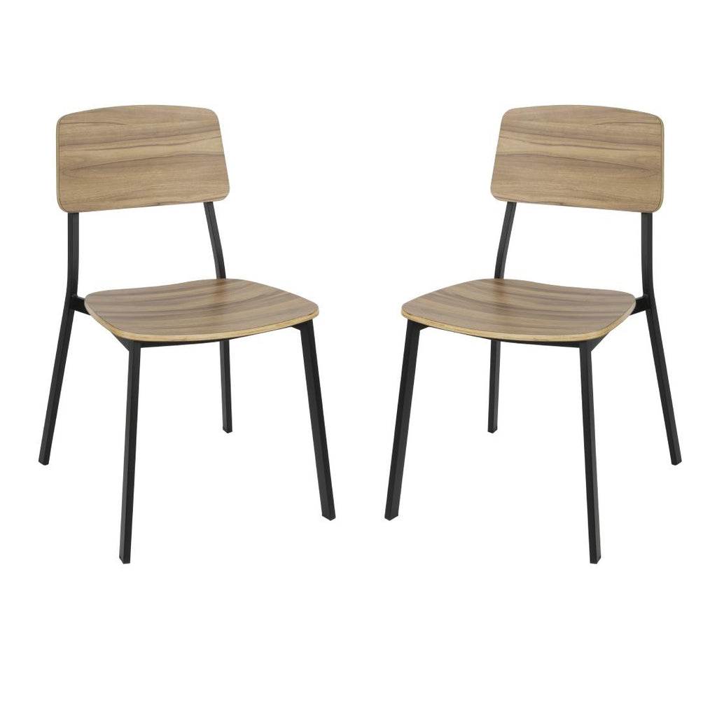 Bolero Beaufort Wooden Interior Dining Chairs (Pack 2)