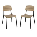 Bolero Beaufort Wooden Interior Dining Chairs (Pack 2)