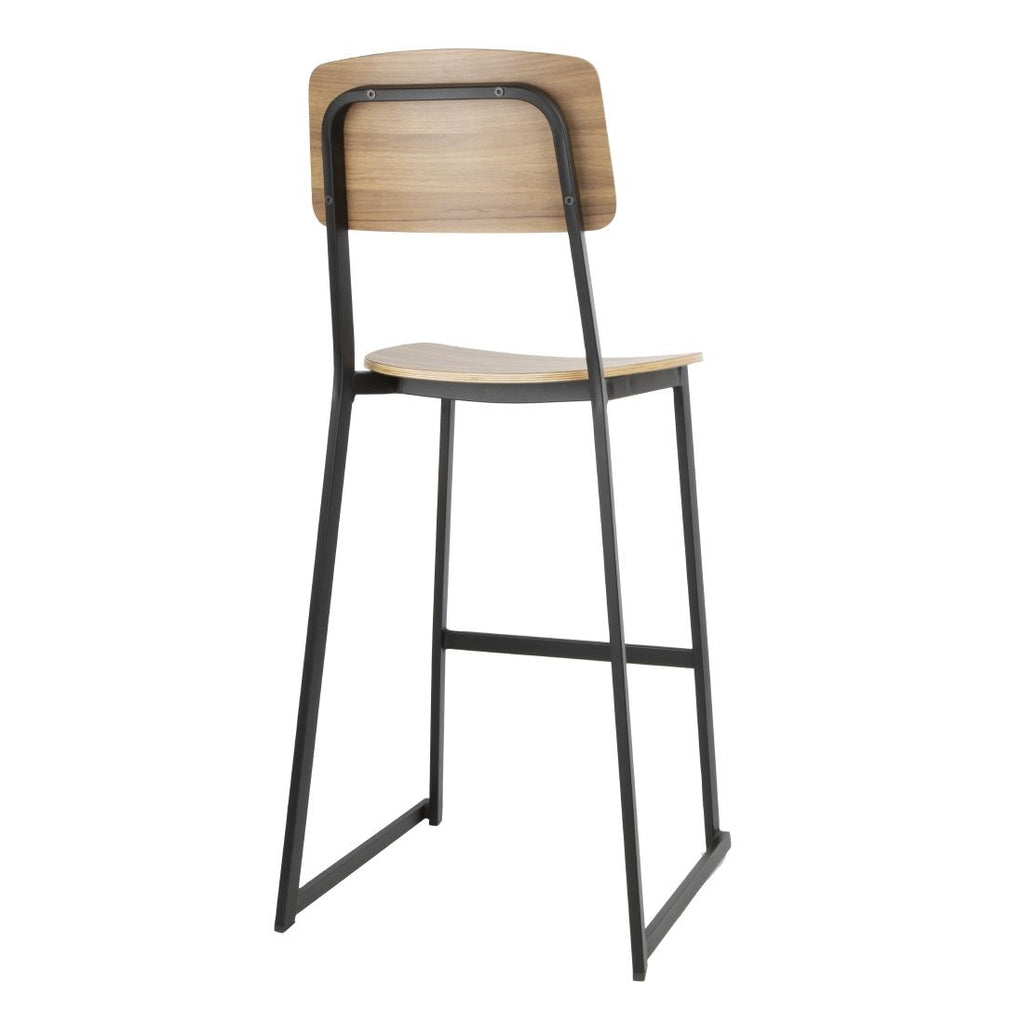 Bolero Beaufort Wooden Interior High Stools (Set 2)