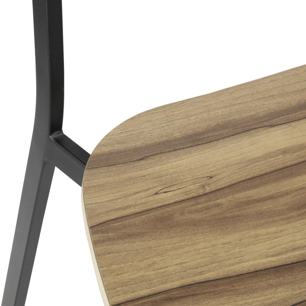 Bolero Beaufort Wooden Interior High Stools (Set 2)