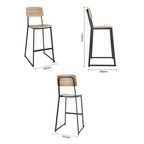 Bolero Beaufort Wooden Interior High Stools (Set 2)