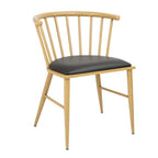 Bolero Harrowdene Light Wood Effect Spindle Padded Interior Chairs (Set 2)