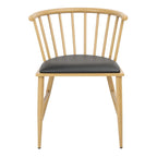 Bolero Harrowdene Light Wood Effect Spindle Padded Interior Chairs (Set 2)