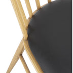 Bolero Harrowdene Light Wood Effect Spindle Padded Interior Chairs (Set 2)