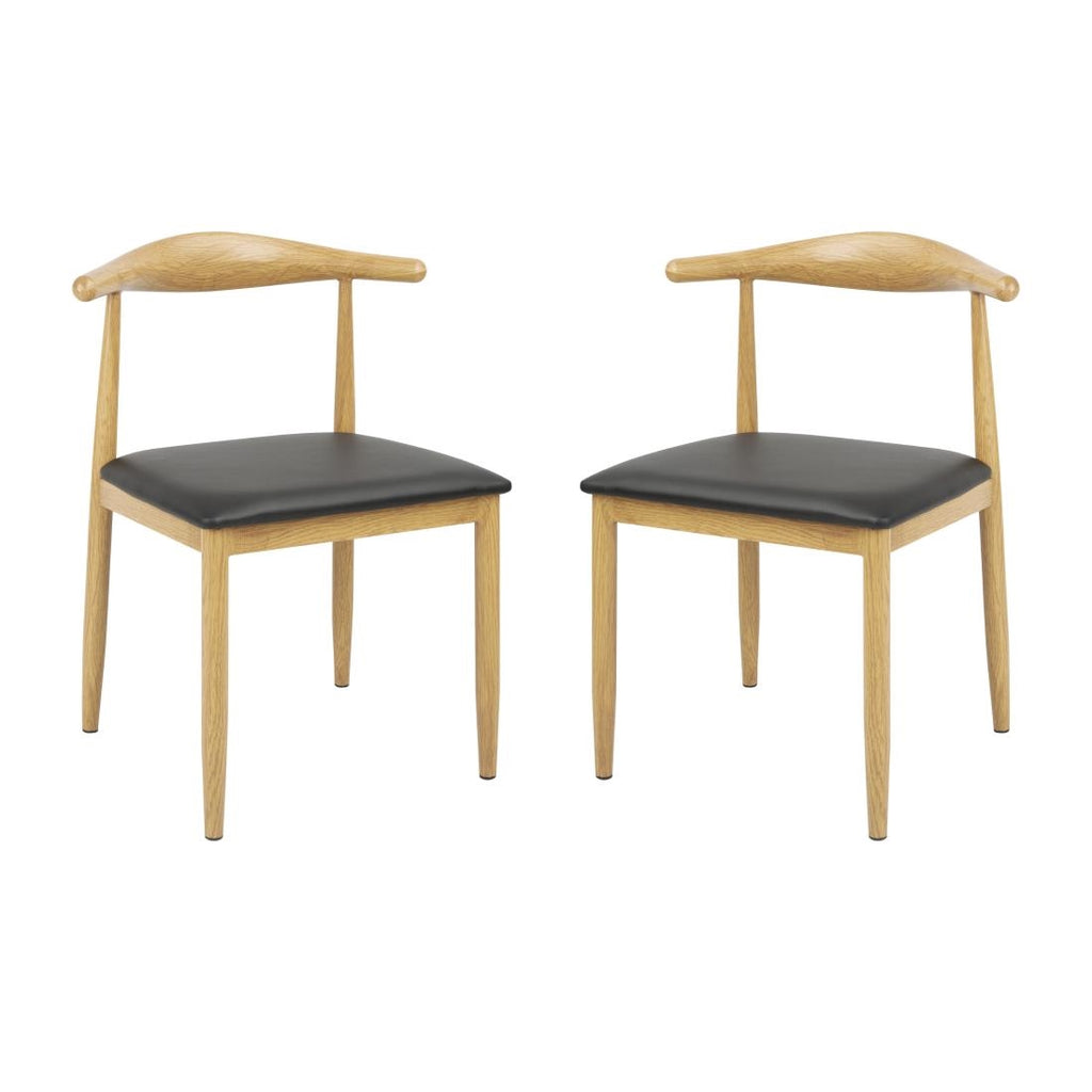 Bolero Camden Wooden Padded Interior Chairs (Set 2)