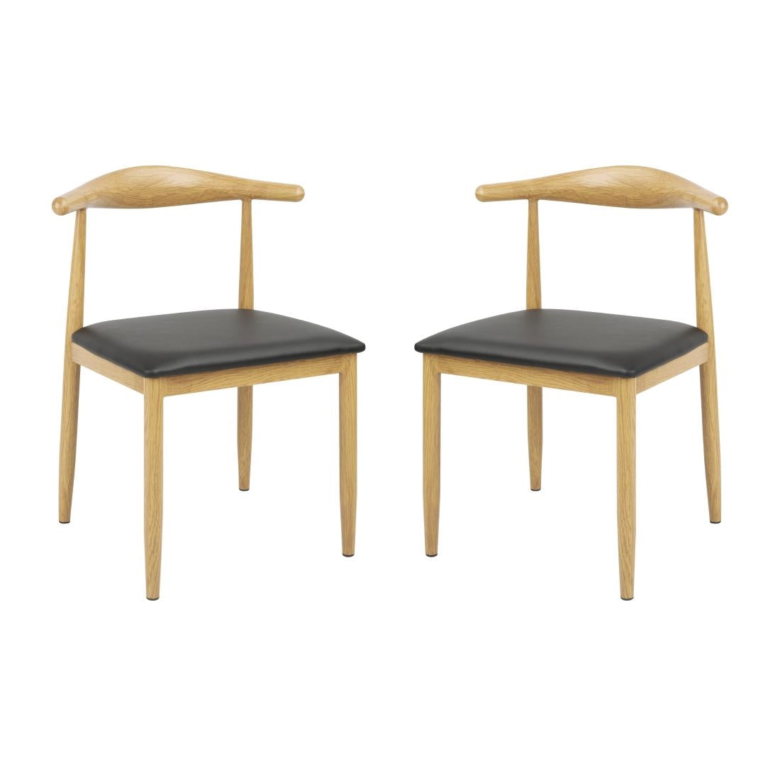 Bolero Camden Wooden Padded Interior Chairs (Set 2)