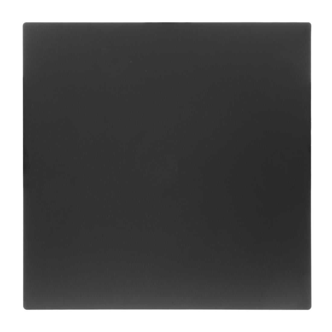 Bolero Matte Black Square Outdoor Table Top - 700mm