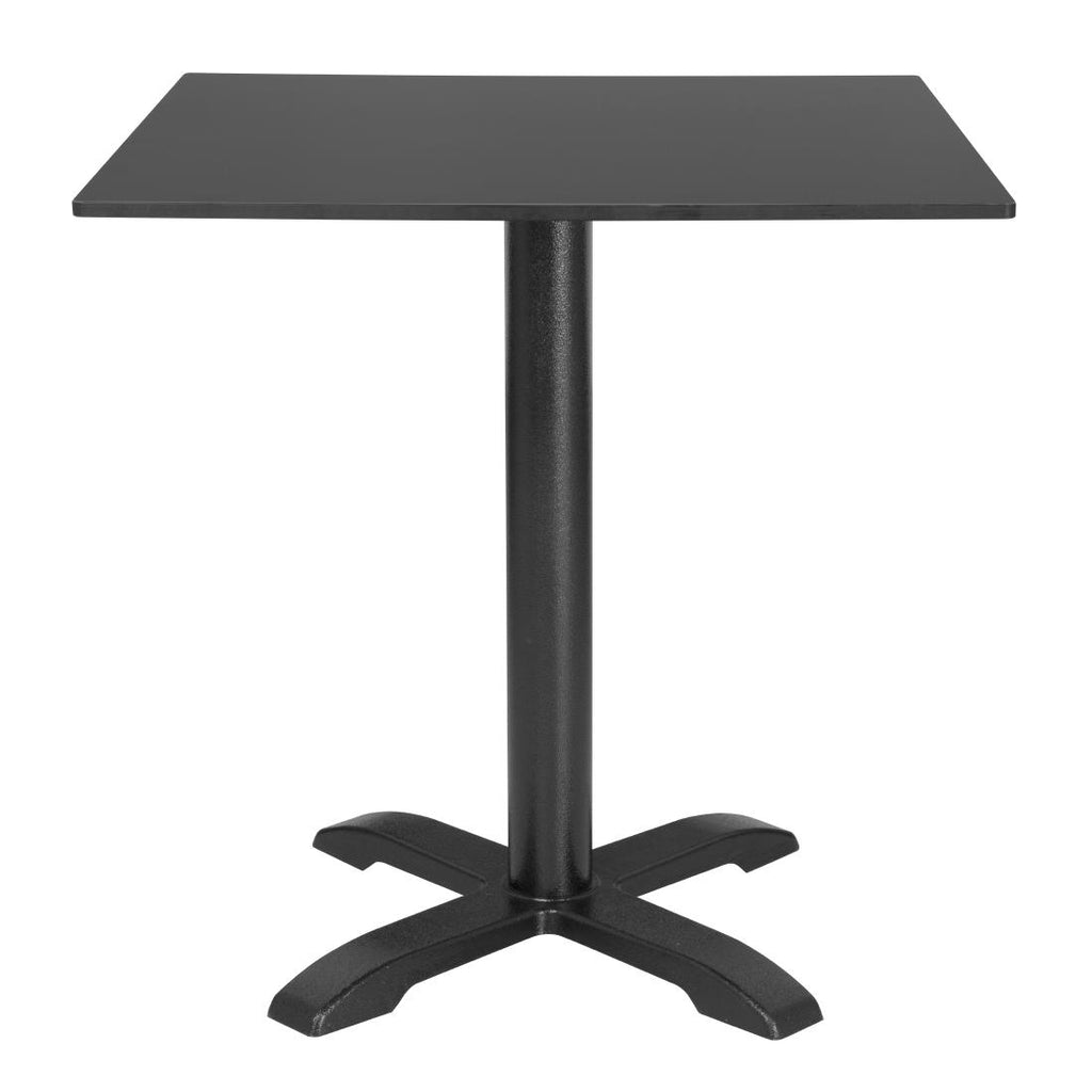 Bolero Matte Black Square Outdoor Table Top - 700mm