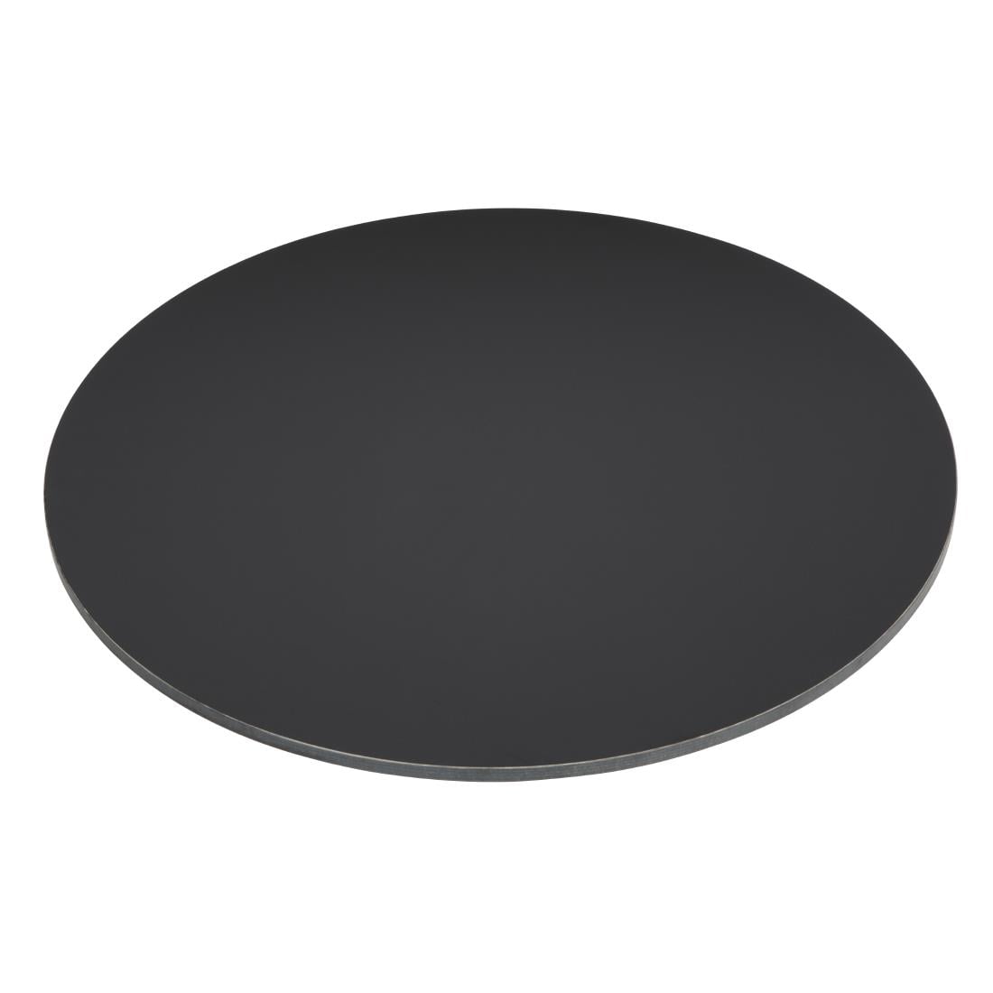Bolero Matte Black Round Outdoor Table Top - 600mm