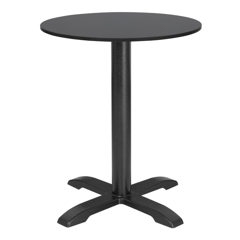 Bolero Matte Black Round Outdoor Table Top - 600mm