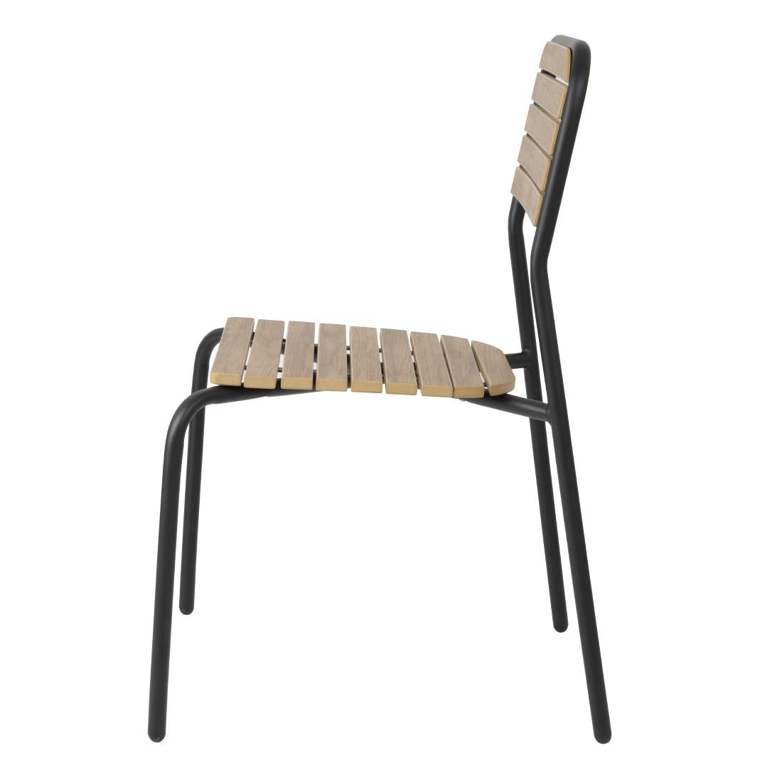 Bolero Santorini Wood Effect Outdoor Chairs (Set 4)