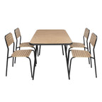 Bolero Santorini Wood Effect Outdoor Chairs (Set 4)