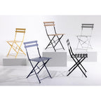 Bolero Grey Pavement Style Steel Folding Chairs (Pack 2)
