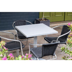 Bolero Light Grey Aluminium Table Top Square - 700mm