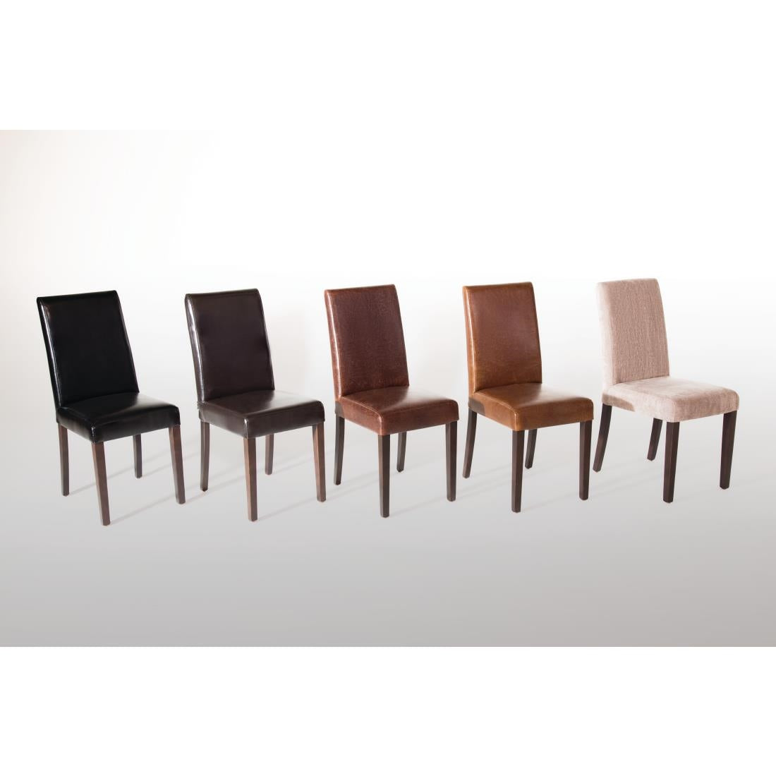 Bolero Faux Leather Dining Chair (Black) (Pack 2)
