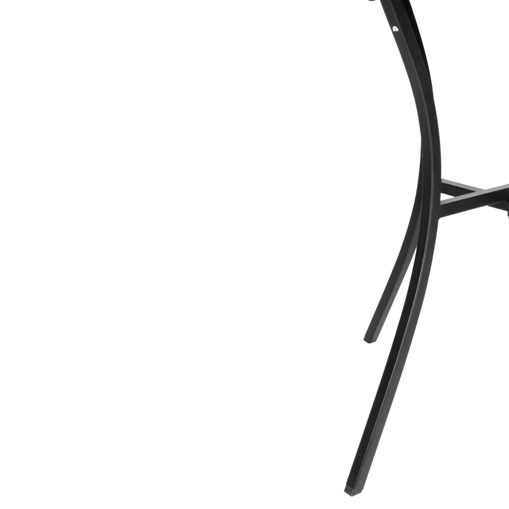 Bolero Black Steel Patterned Bistro Table 700mm Square