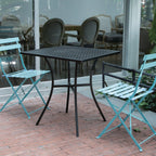 Bolero Black Steel Patterned Bistro Table 700mm Square