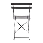 Bolero Black Pavement Style Steel Folding Chairs (Pack 2)