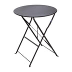 Bolero Black Pavement Style Steel Table 600mm Round