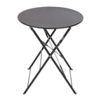 Bolero Black Pavement Style Steel Table 600mm Round