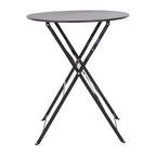 Bolero Black Pavement Style Steel Table 600mm Round