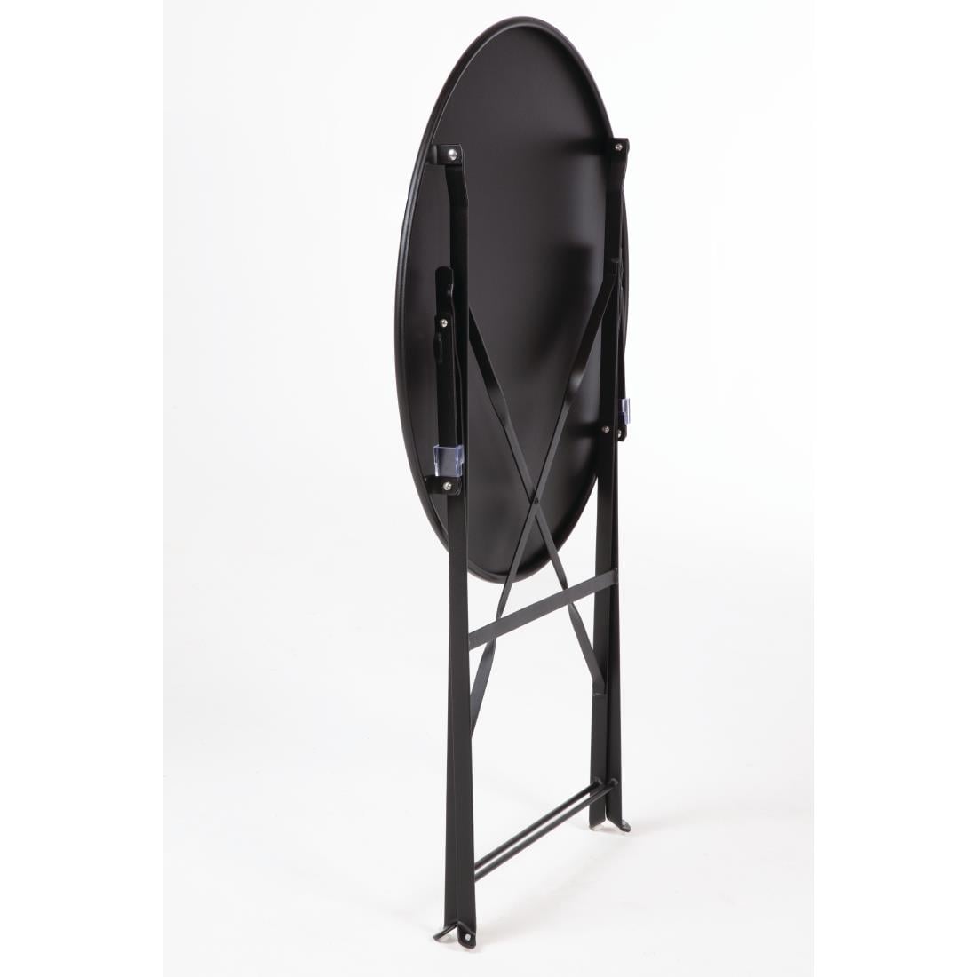 Bolero Black Pavement Style Steel Table 600mm Round