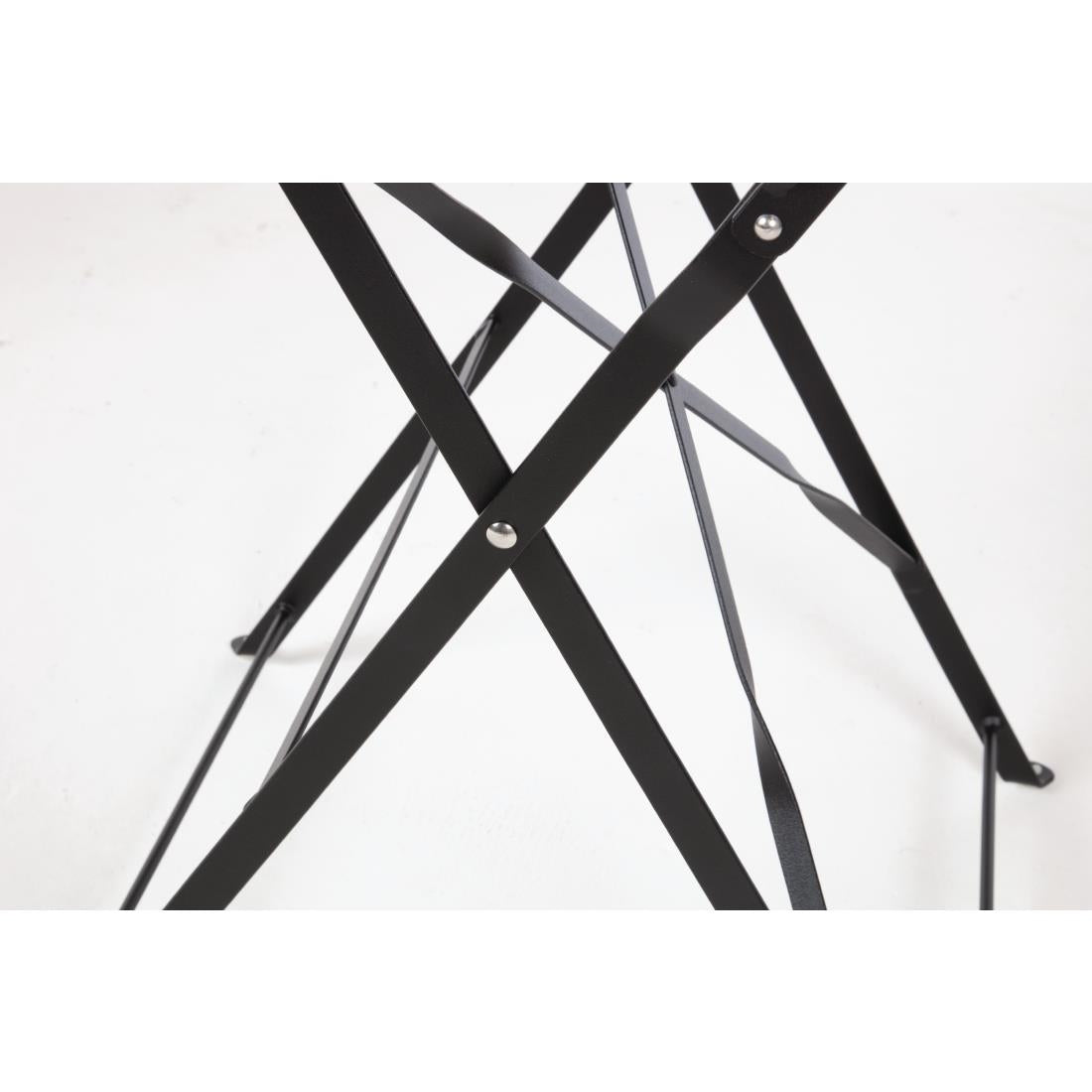 Bolero Black Pavement Style Steel Table 600mm Round