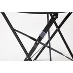 Bolero Black Pavement Style Steel Table 600mm Round