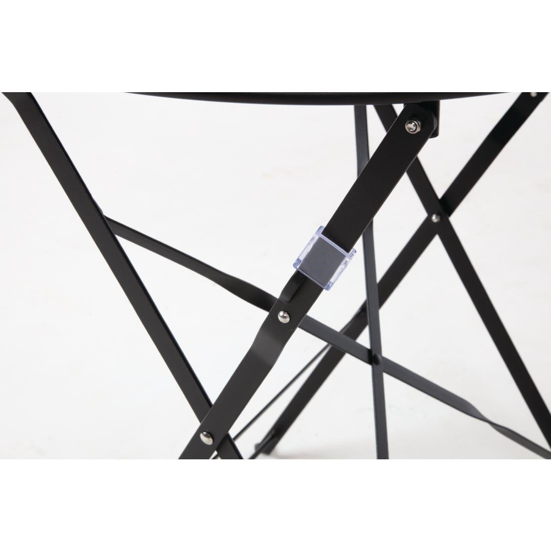 Bolero Black Pavement Style Steel Table 600mm Round