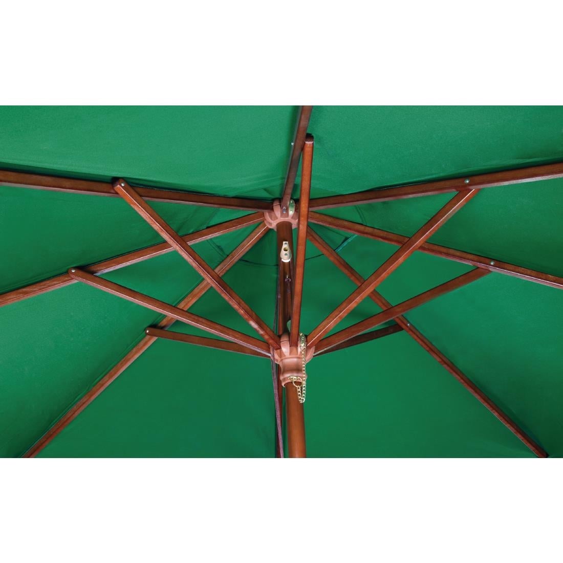 Bolero Square Pulley Umbrella Green - 2.5m