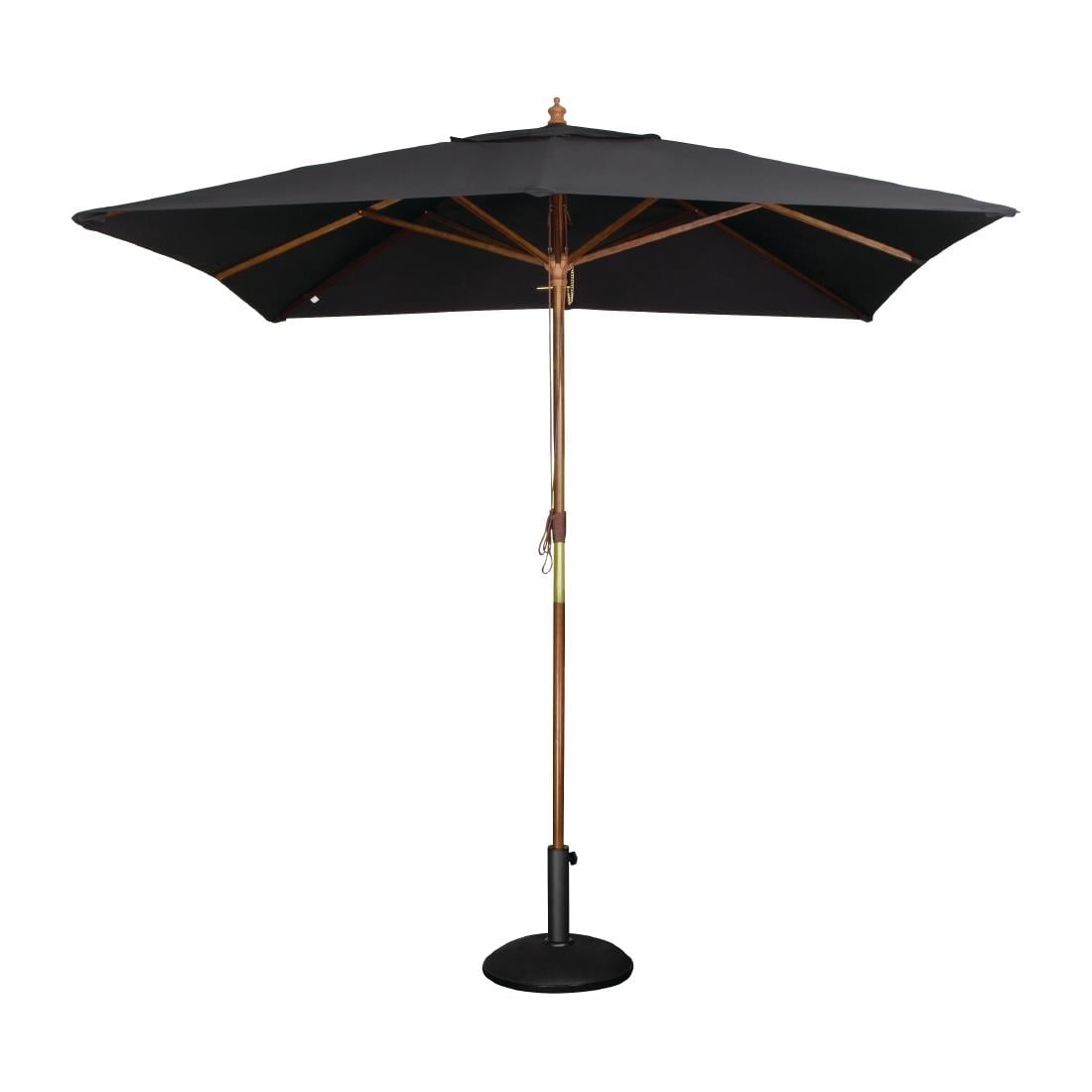 Bolero Square Pulley Umbrella Black - 2.5m