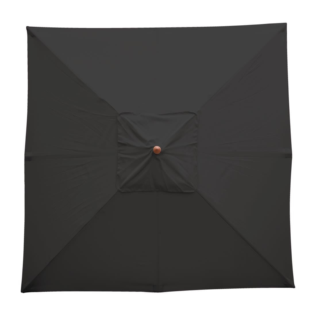 Bolero Square Pulley Umbrella Black - 2.5m