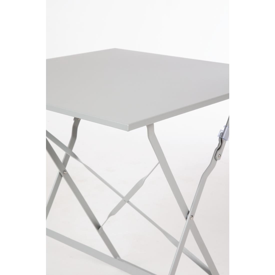 Bolero Grey Pavement Style Steel Table (600mm Square)