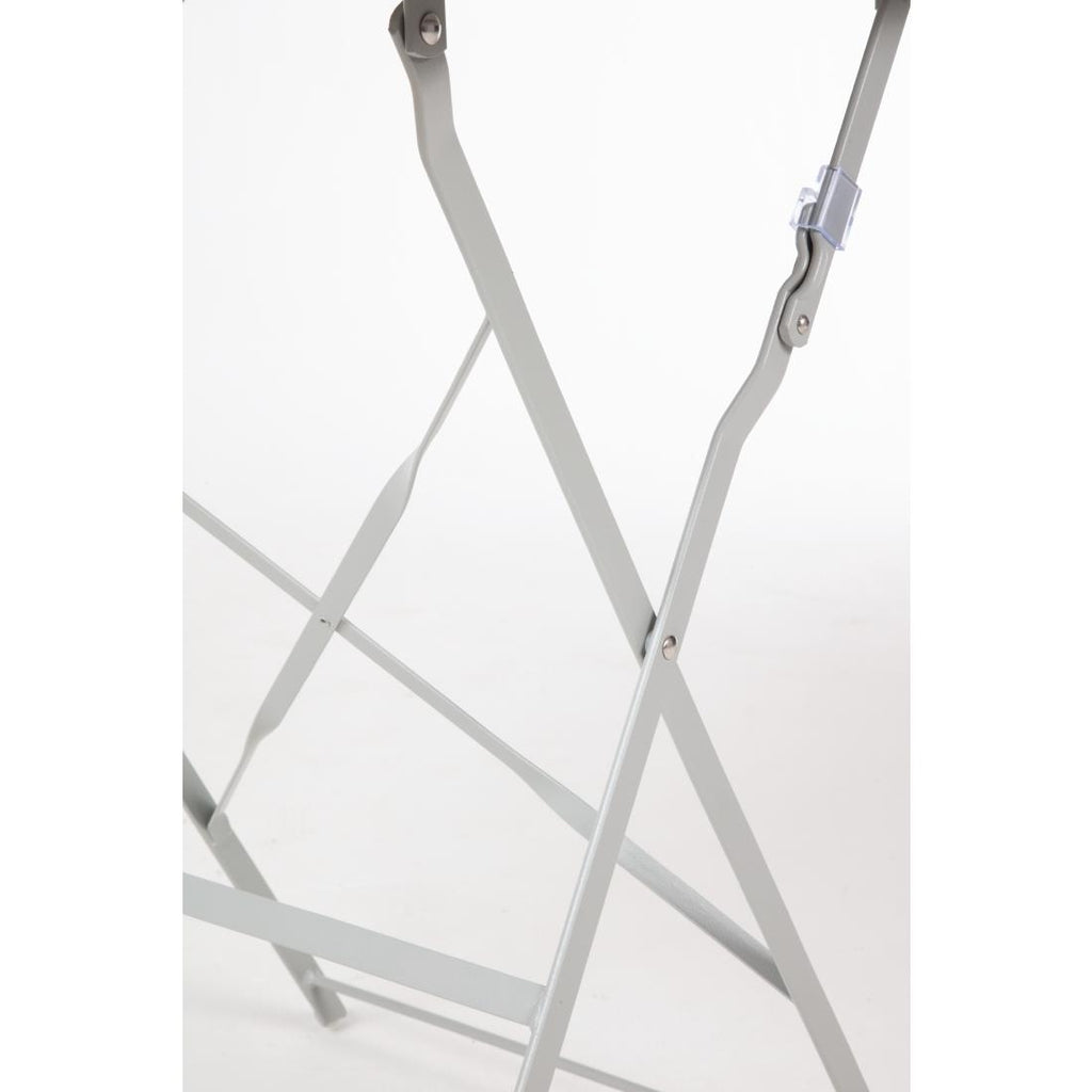 Bolero Grey Pavement Style Steel Table (600mm Square)