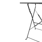 Bolero Black Pavement Style Steel Table Square - 600mm