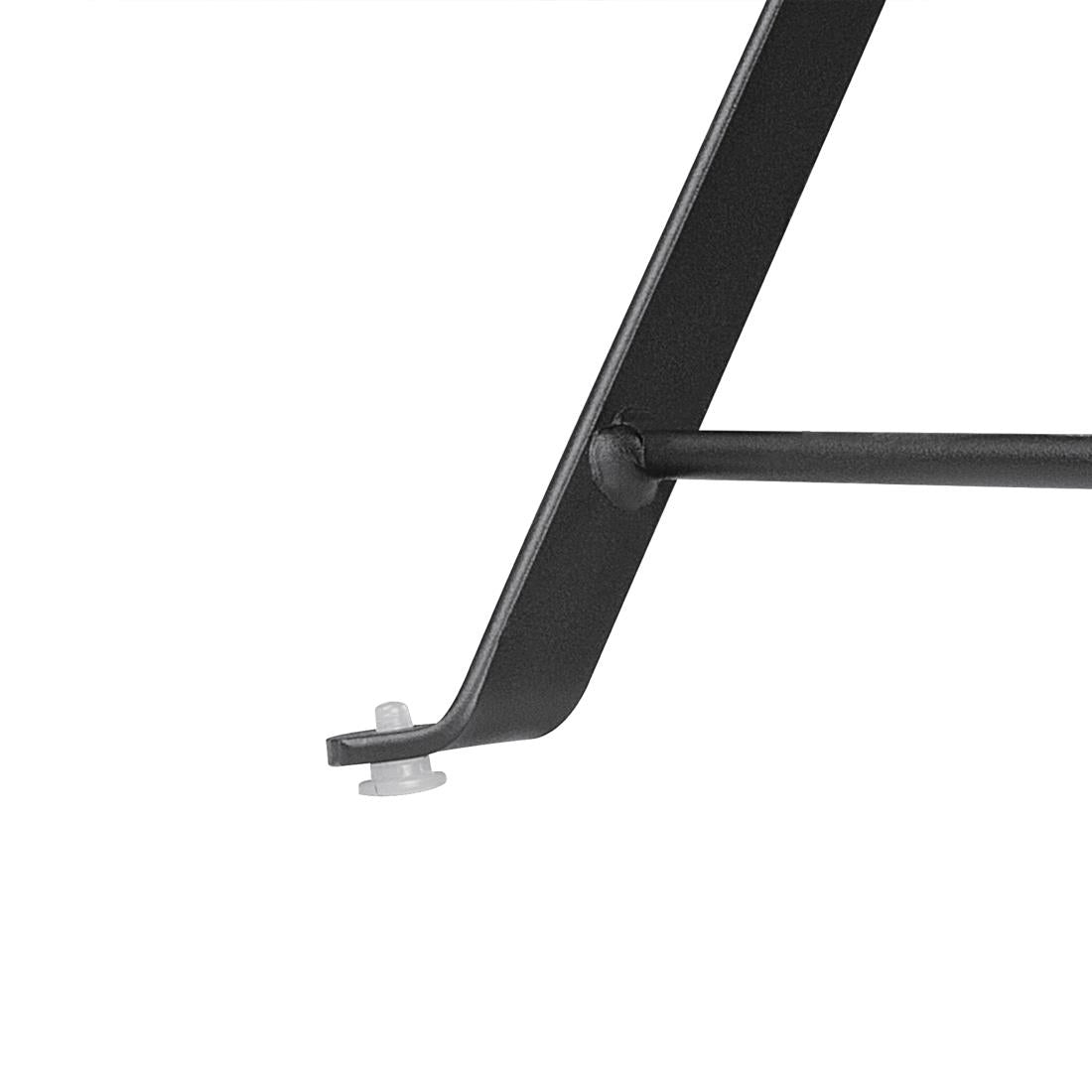 Bolero Black Pavement Style Steel Table Square - 600mm