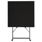 Bolero Black Pavement Style Steel Table Square - 600mm