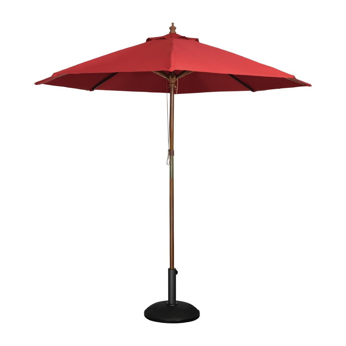 Bolero Round Pulley Umbrella Red - 2.5m